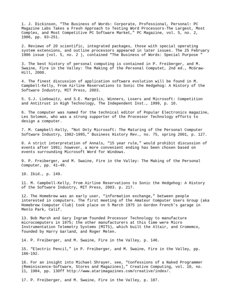 Evolution of Word Processing Software | PDF | Computer Engineering ...