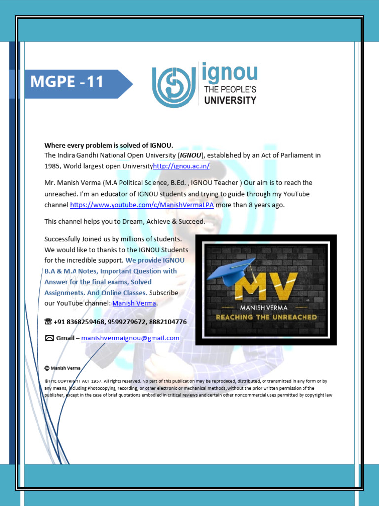 Mgpe - 11 Notes HM | PDF