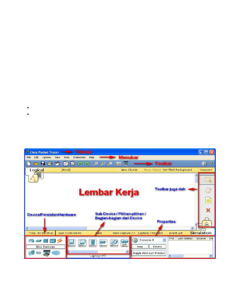 Pengenalan Menu Cisco Packet Tracer | PDF