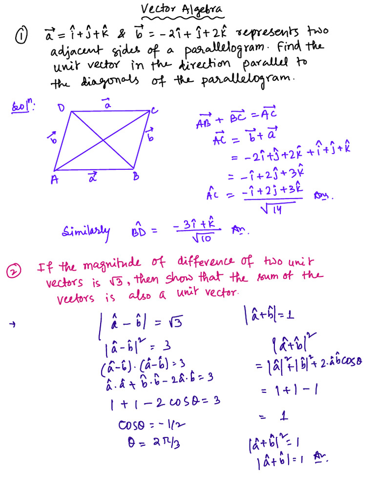 Vector Algebra Cross Product | PDF