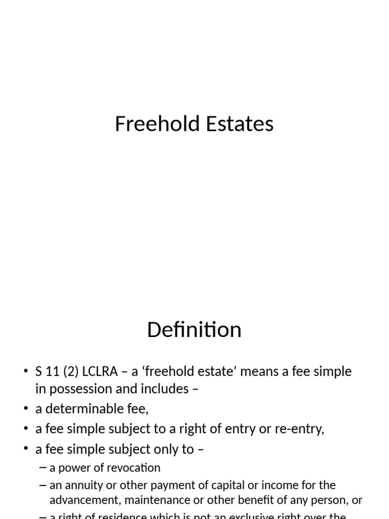 Understanding Fee Simple Estates | PDF | Fee Simple | Leasehold Estate