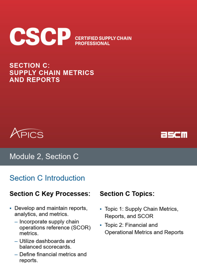 Supply Chain Metrics and Reporting Guide | PDF | Performance Indicator ...