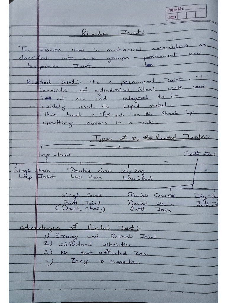 MD Unit - 2 (Rivet Joint) | PDF