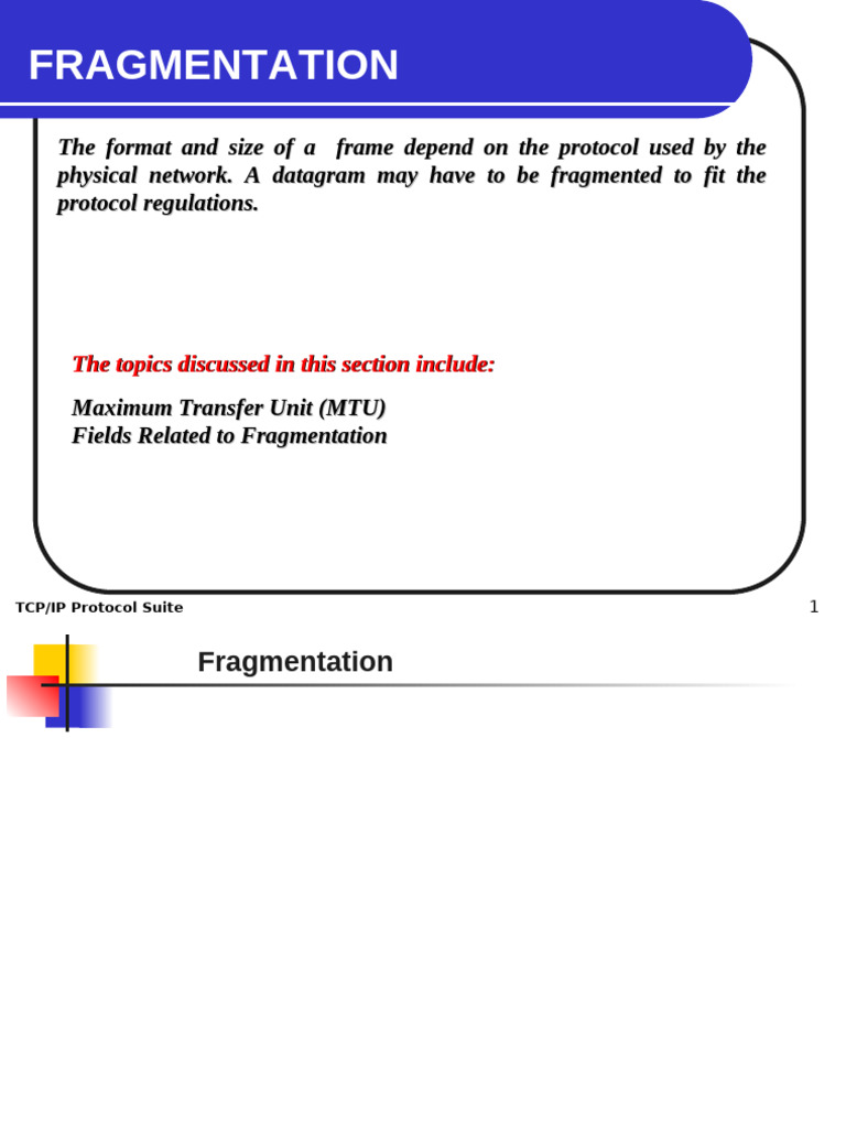 TCP/IP Fragmentation and MTU Explained | PDF | Internet Protocols ...