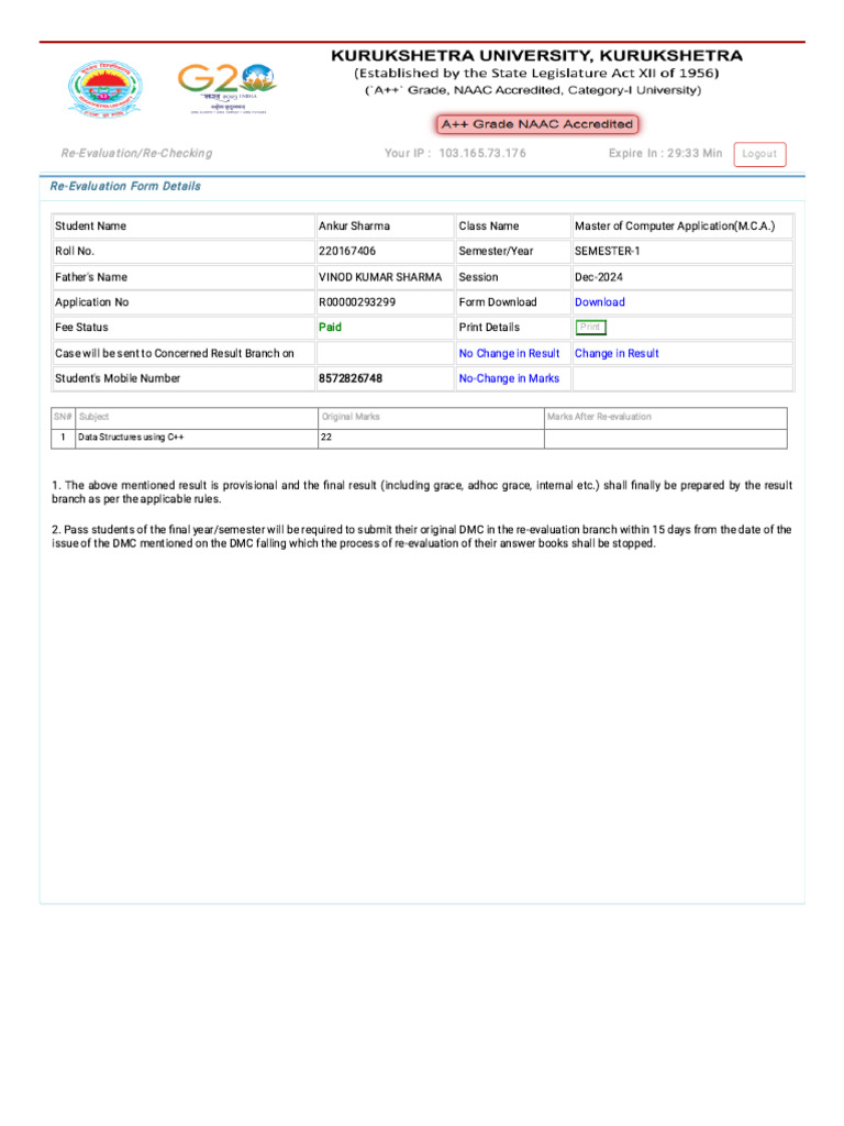 Kurukshetra University Student-Panel | PDF