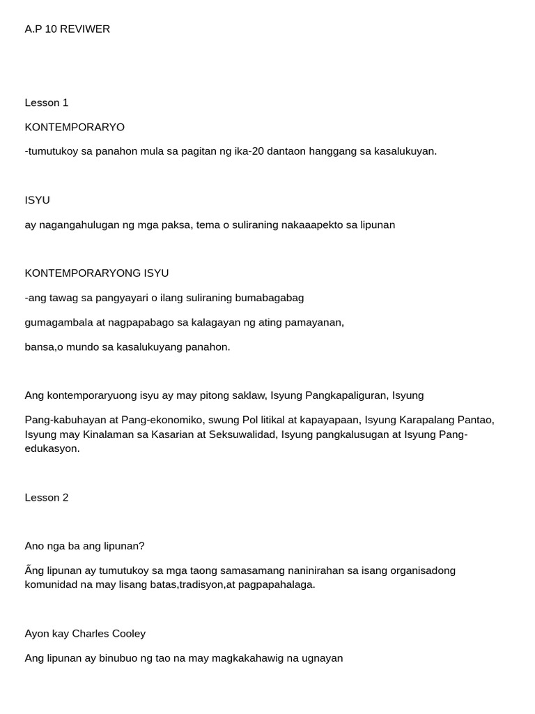 Ap 10 Q1 | PDF