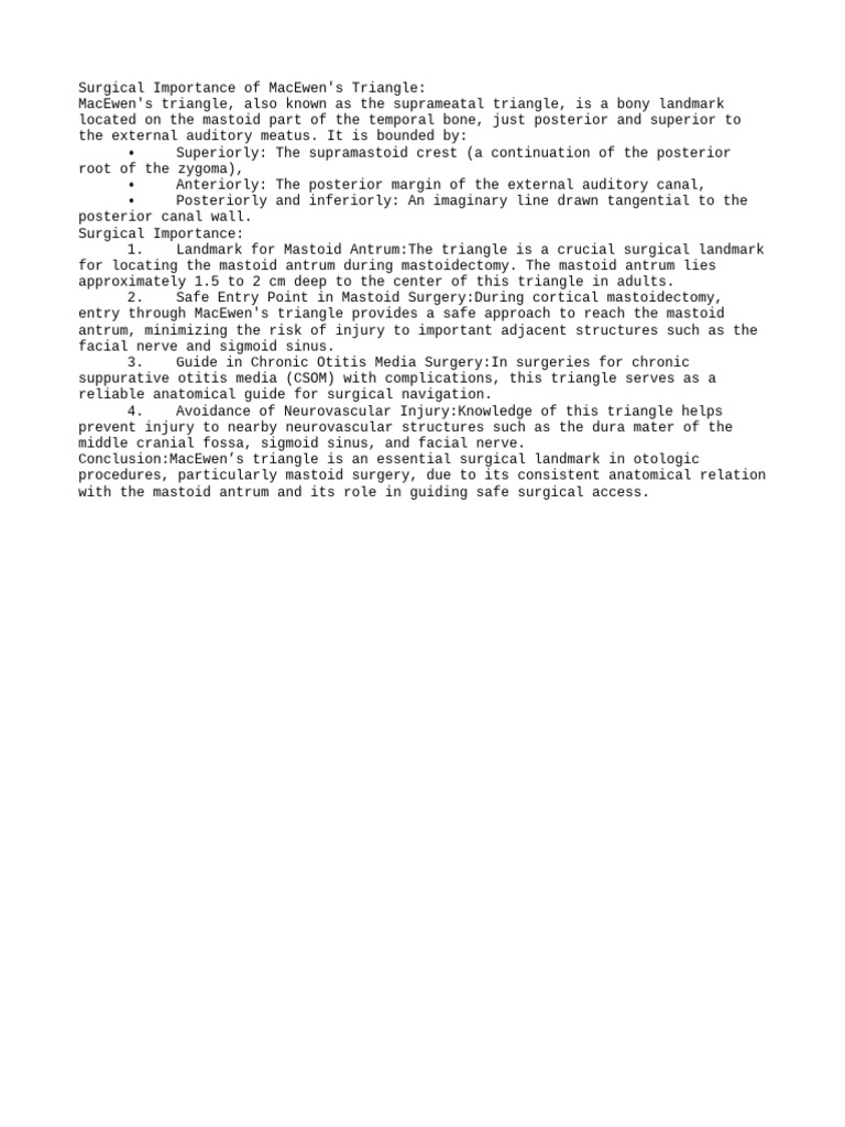 Surgical Significance of MacEwen's Triangle | PDF