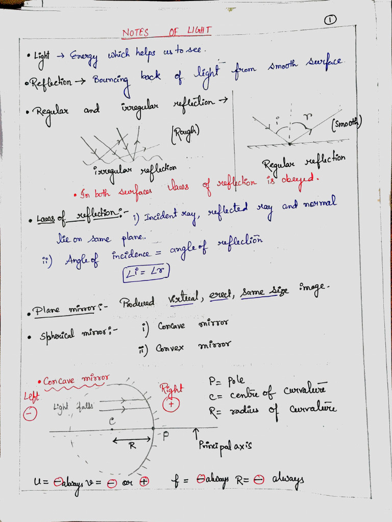 Notes Class 10 Chapter 1 | PDF