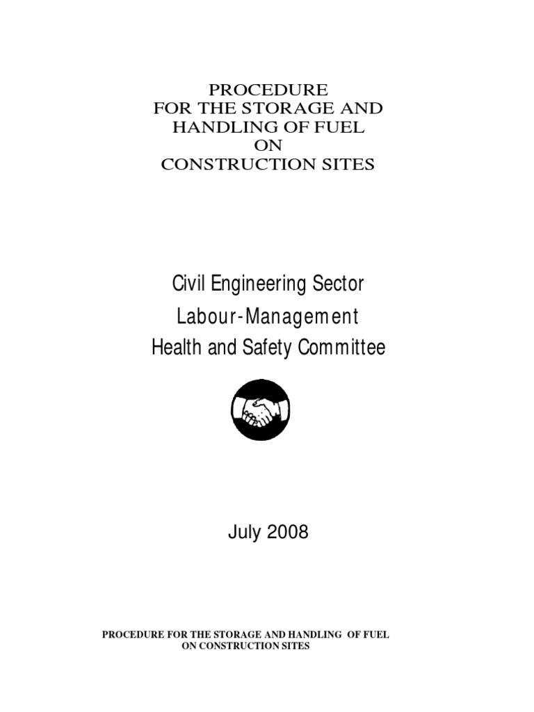 Fuel Handling Procedure PDF Oil Spill Occupational Safety And Health