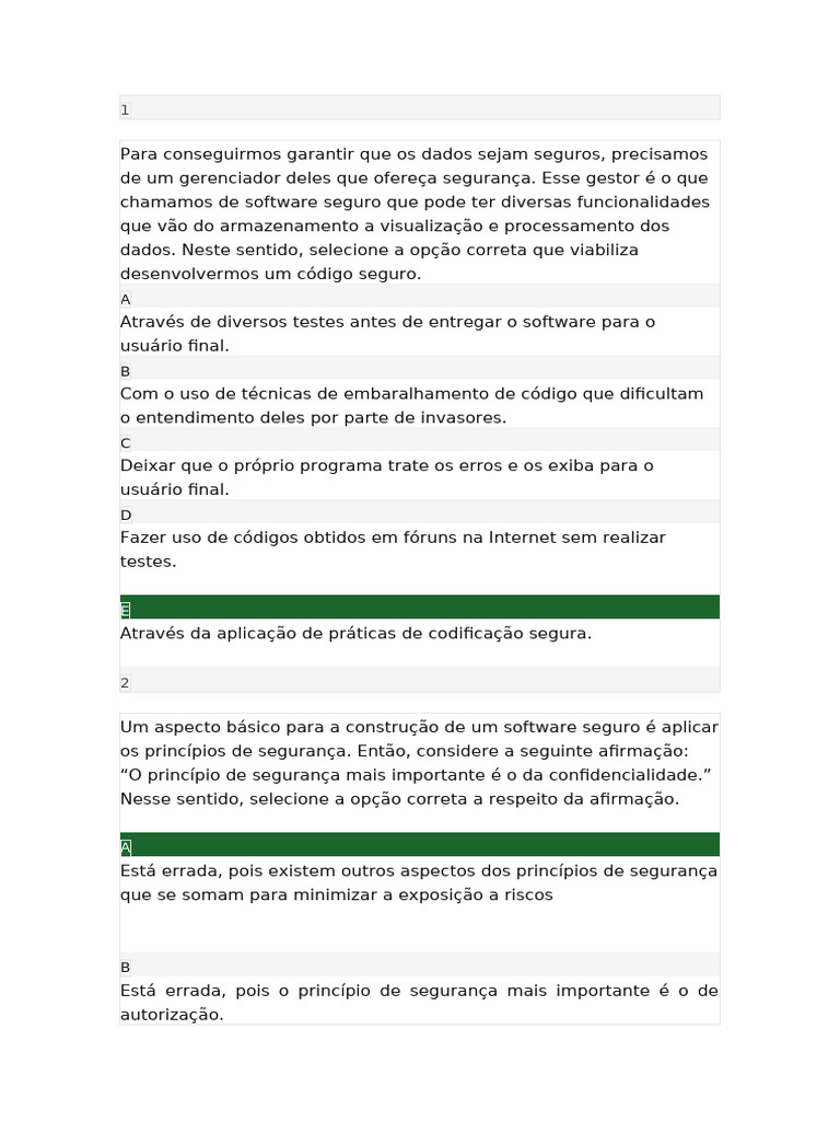 Princípios de Segurança em Software Seguro | PDF | Programas | Criptografia