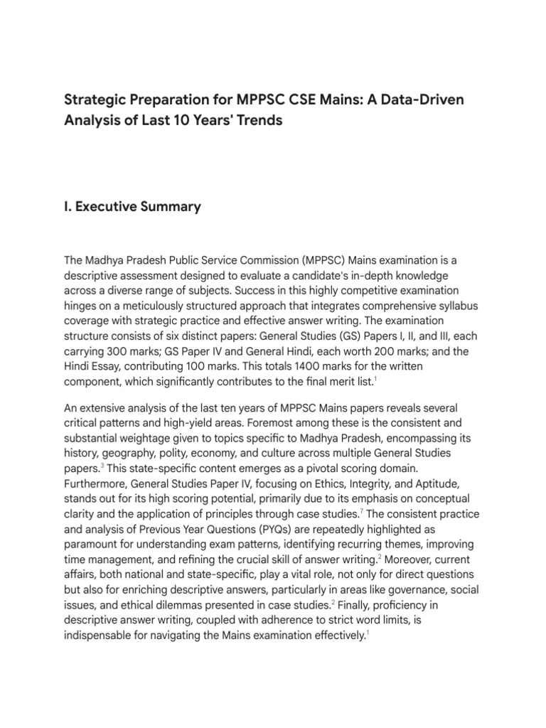 MPPSC Mains: High Scoring Topics Guide | PDF | Artificial Intelligence ...