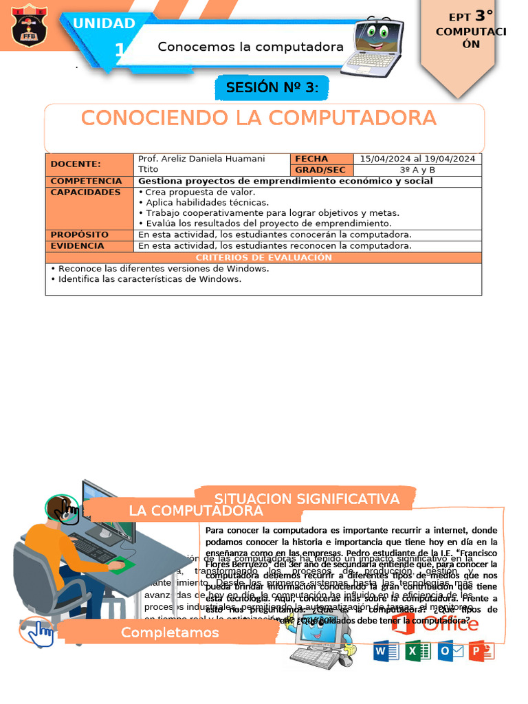 Introducción a la Computadora para Estudiantes | PDF | Hardware de la ...