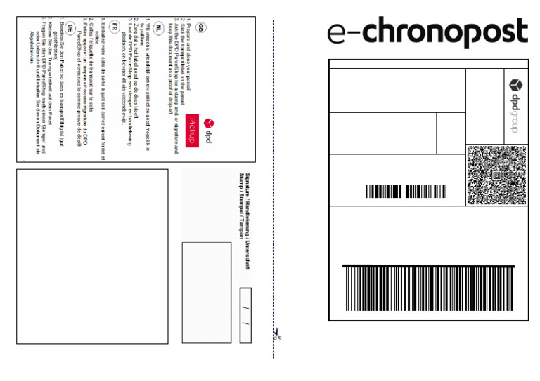 Return Label 853469 CHRONOPOST 2255615692 | PDF