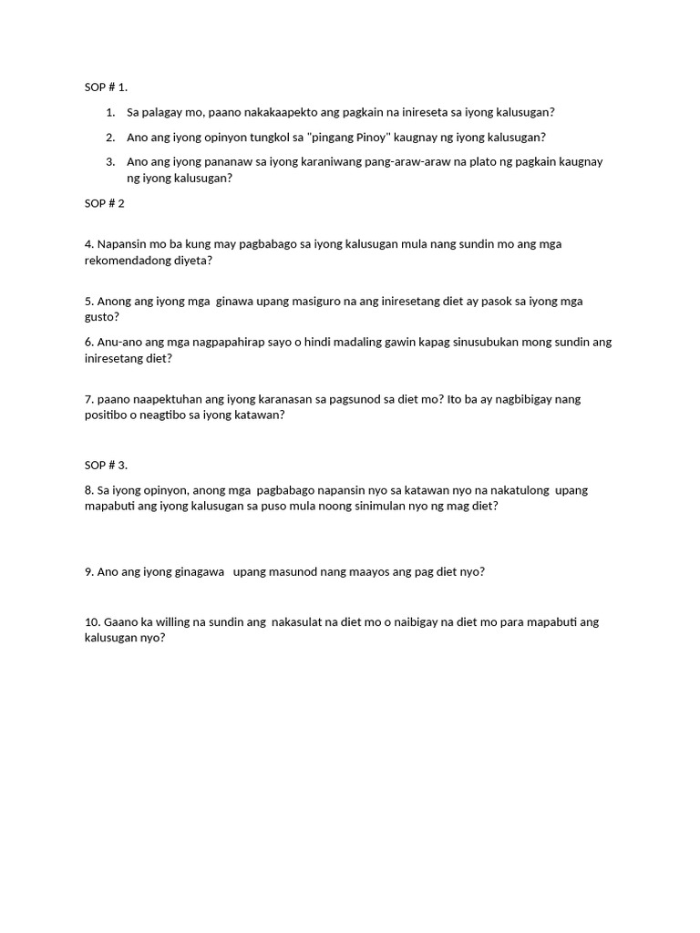 Interview Tagalog Research | PDF