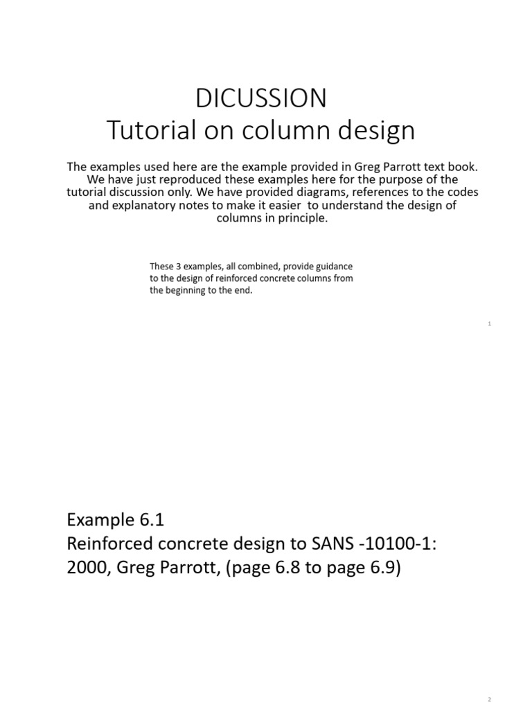Column Design Tutorial Using Parrott | PDF | Buckling | Beam (Structure)