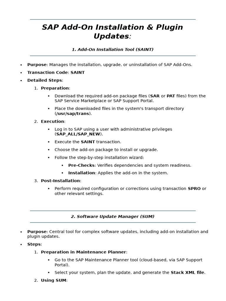 SAP Add-On Installation Guide 2023 | PDF | Secure Shell | Computing