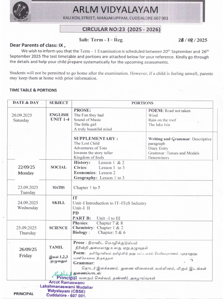 Grade IX Term 1 Exam | PDF