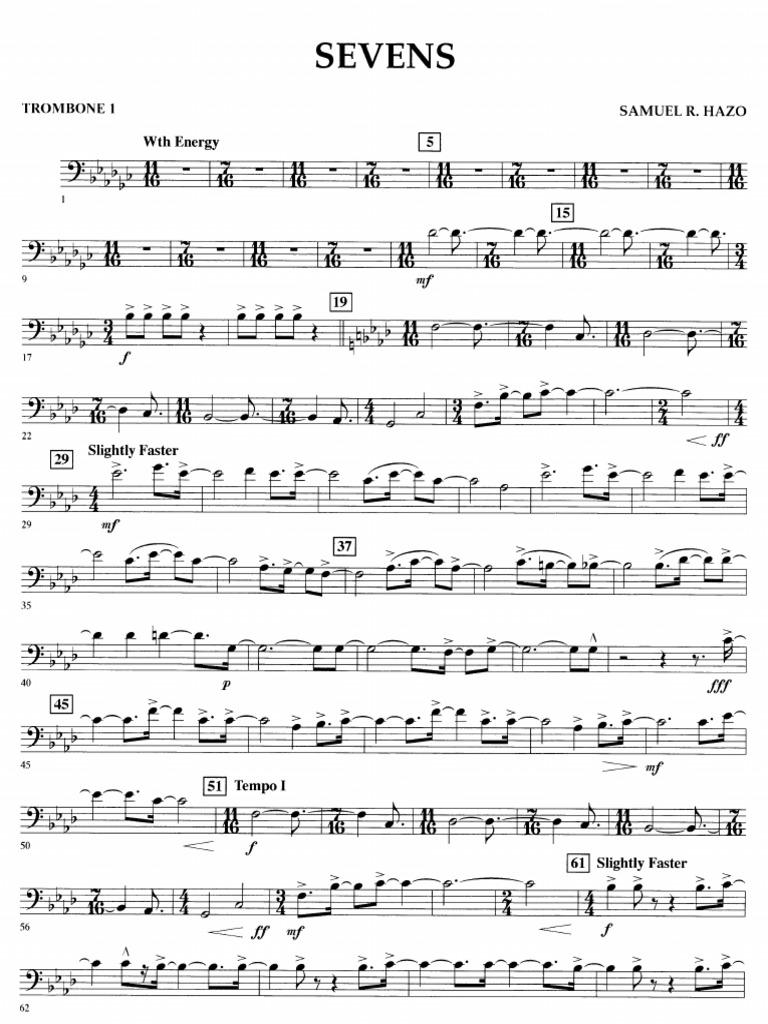 Sevens by Samuel R. Hazo: Sheet Music | PDF