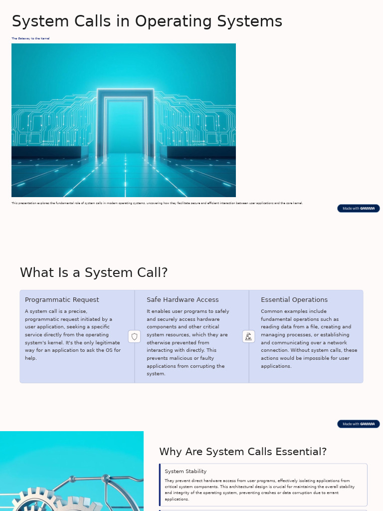 System Calls in Operating Systems Explained | PDF | Operating System ...