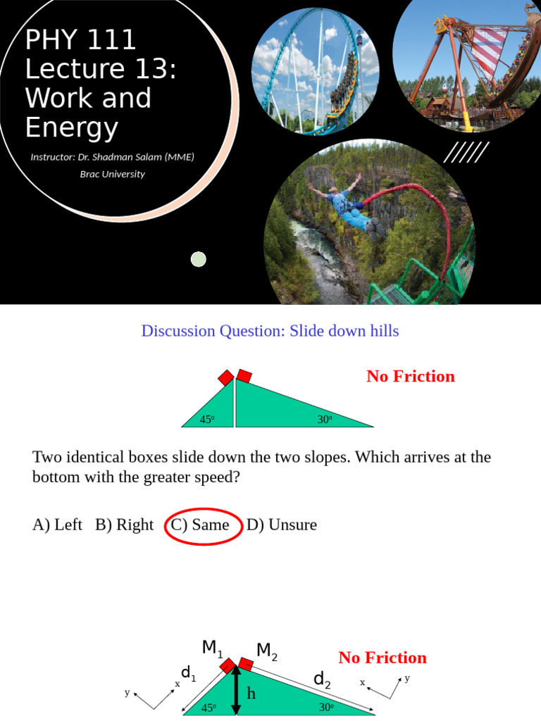 Work and Energy in Physics Explained | PDF | Force | Potential Energy