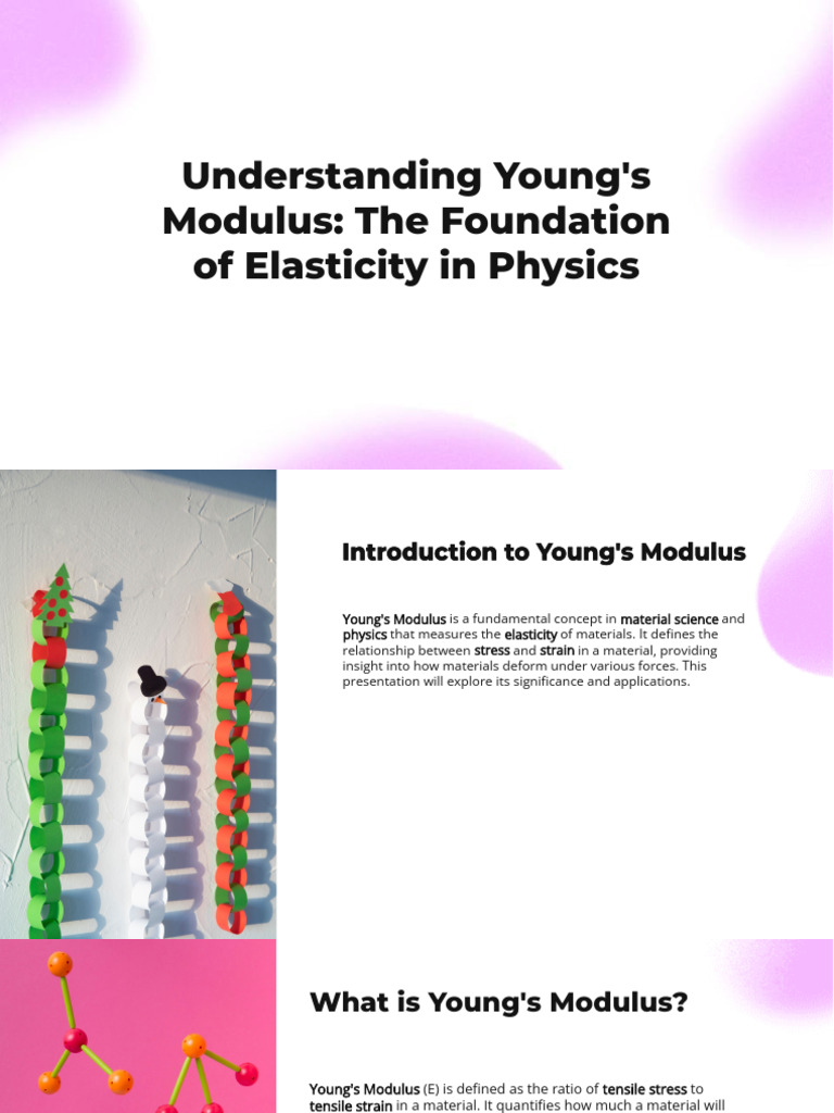 Young's Modulus: Key to Material Elasticity | PDF