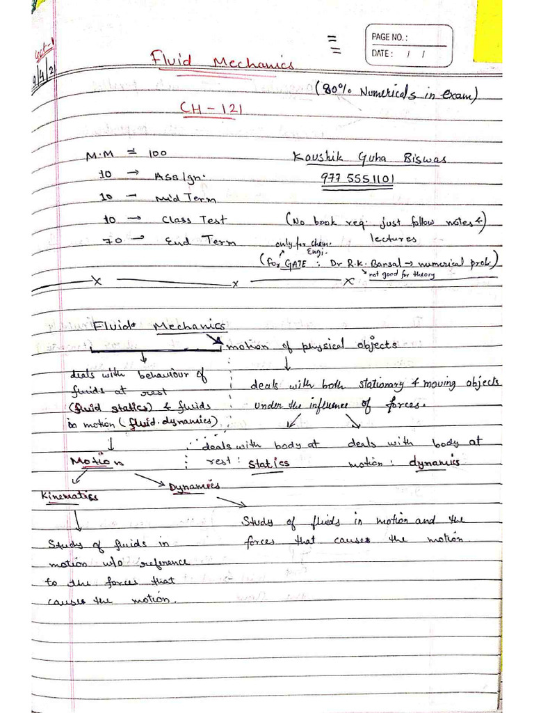 FM Notes (Lect. 1 To 40) | PDF