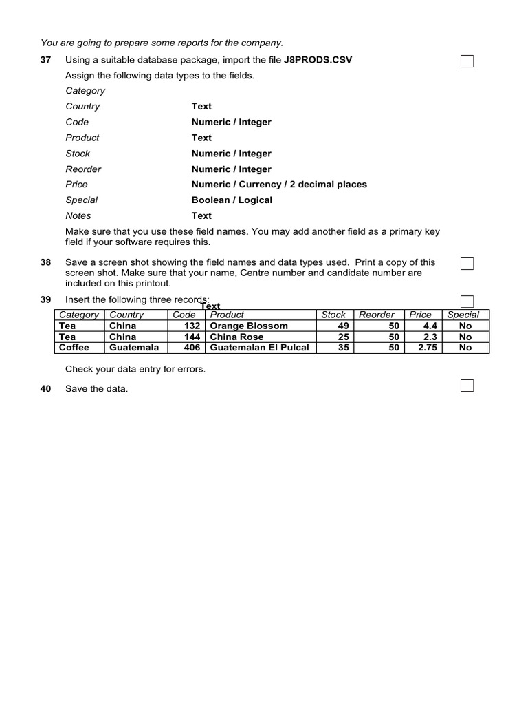 Import Exercises | PDF | Data Type | Comma Separated Values