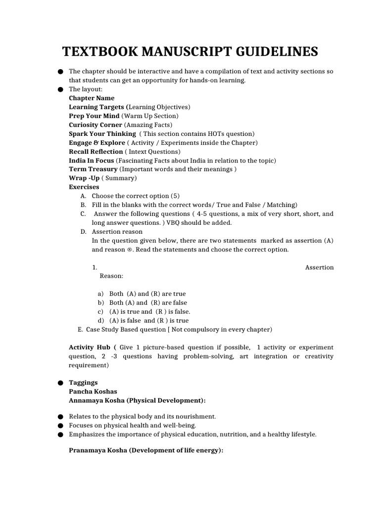 Textbook Manuscript Guidelines for Educators | PDF | Critical Thinking ...