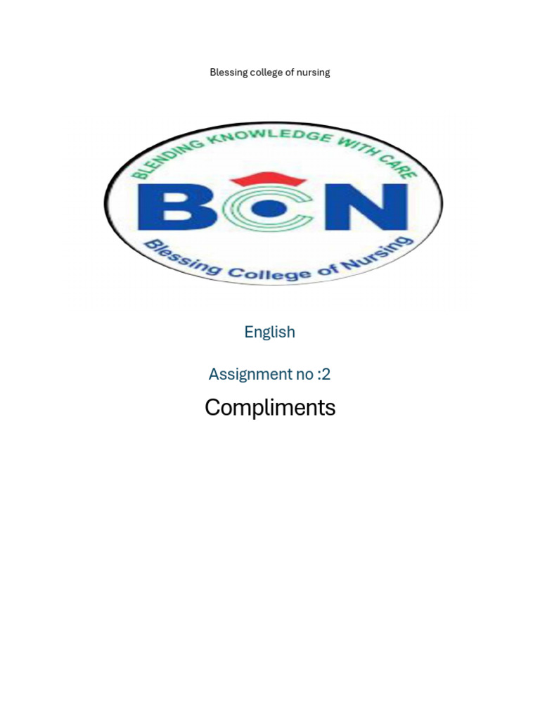 Compliments for Nursing Students | PDF