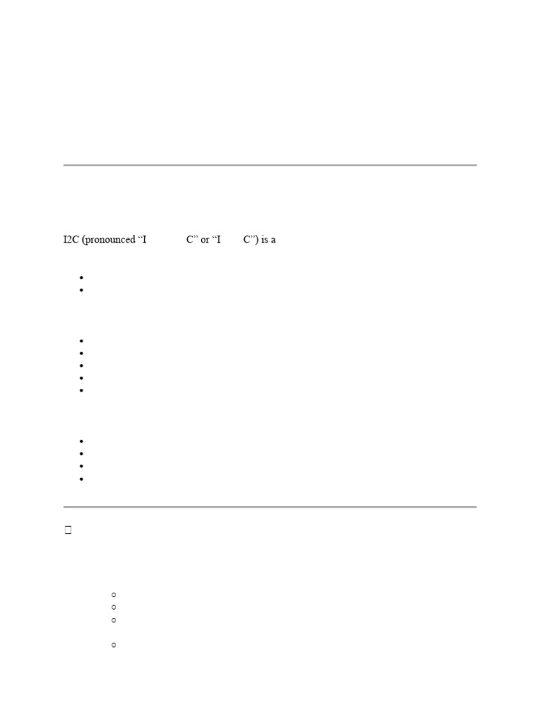 I2C Protocol in Embedded Systems | PDF