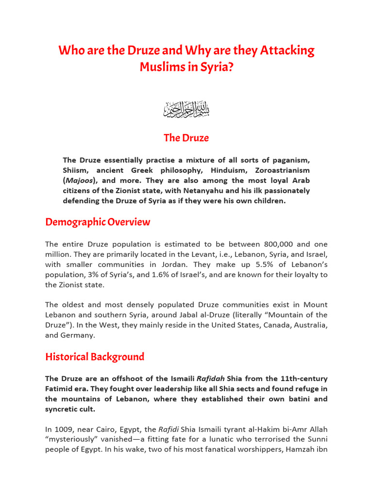 Druze Identity and Beliefs Explained | PDF | Druze | Shia Islam