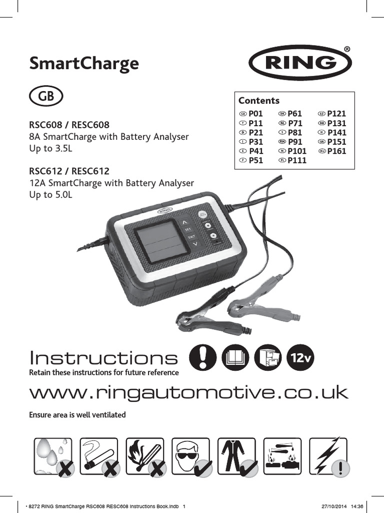 Ring SmartCharge Battery Charger Guide | PDF | Battery Charger ...