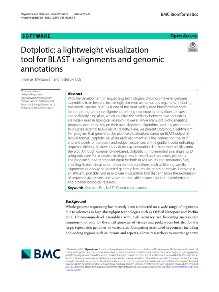 Dotplotic: Visualizing BLAST Alignments | PDF | Sequence Alignment ...