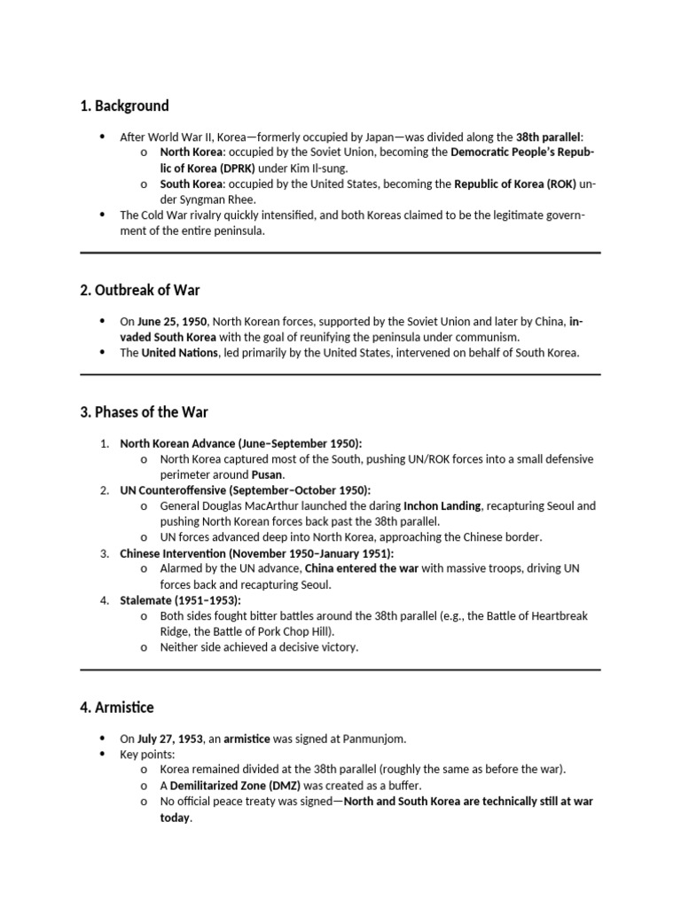 The Korean War | PDF | Korean War | North Korea