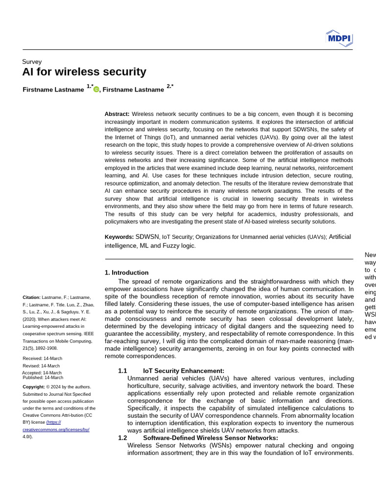 AI For Wireless Security | PDF | Internet Of Things | Artificial ...