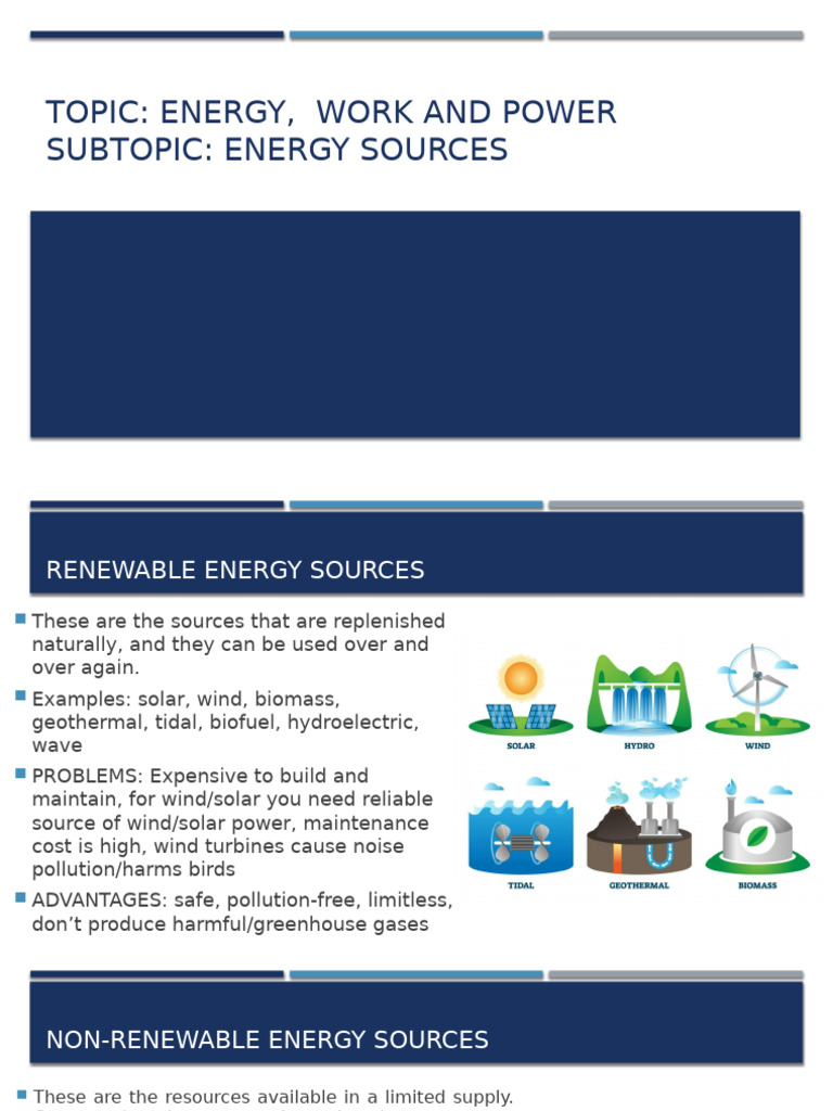 Renewable vs Non-Renewable Energy Sources | PDF | Energy Development ...