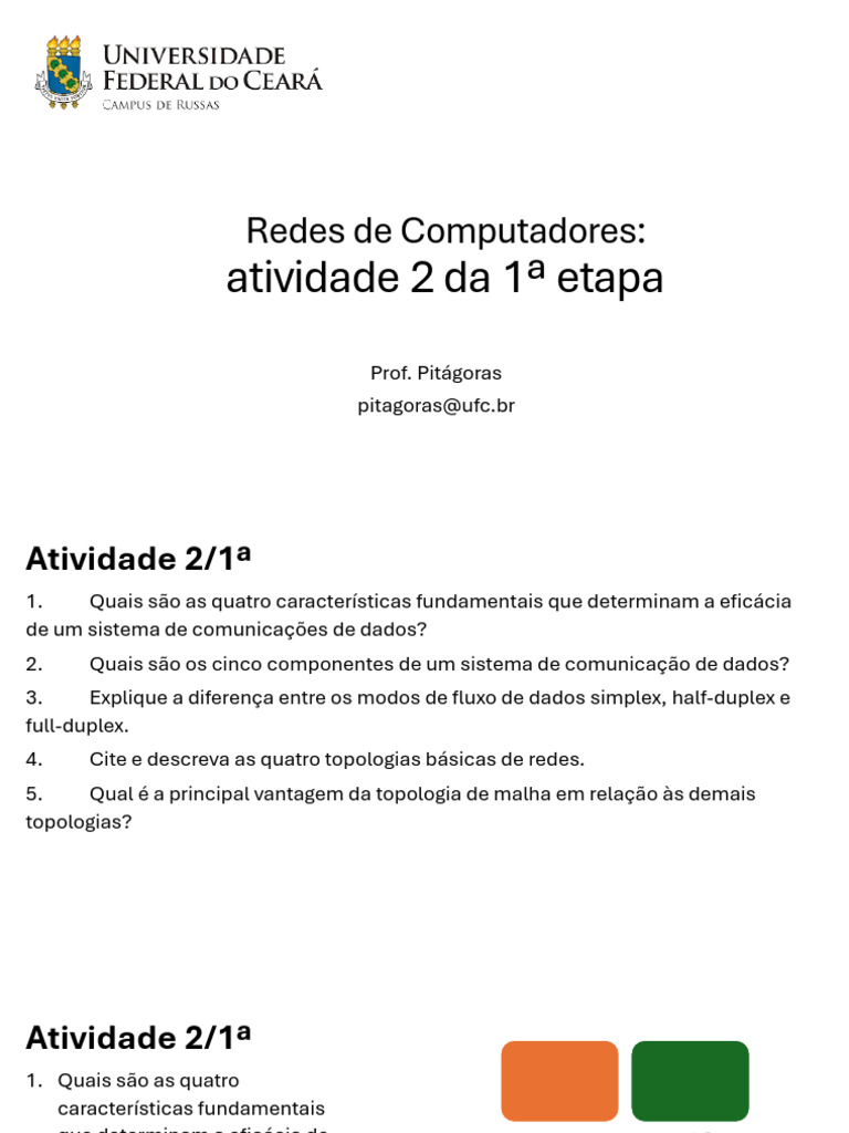 Fundamentos e Padrões em Redes de Computadores | PDF | Rede de ...
