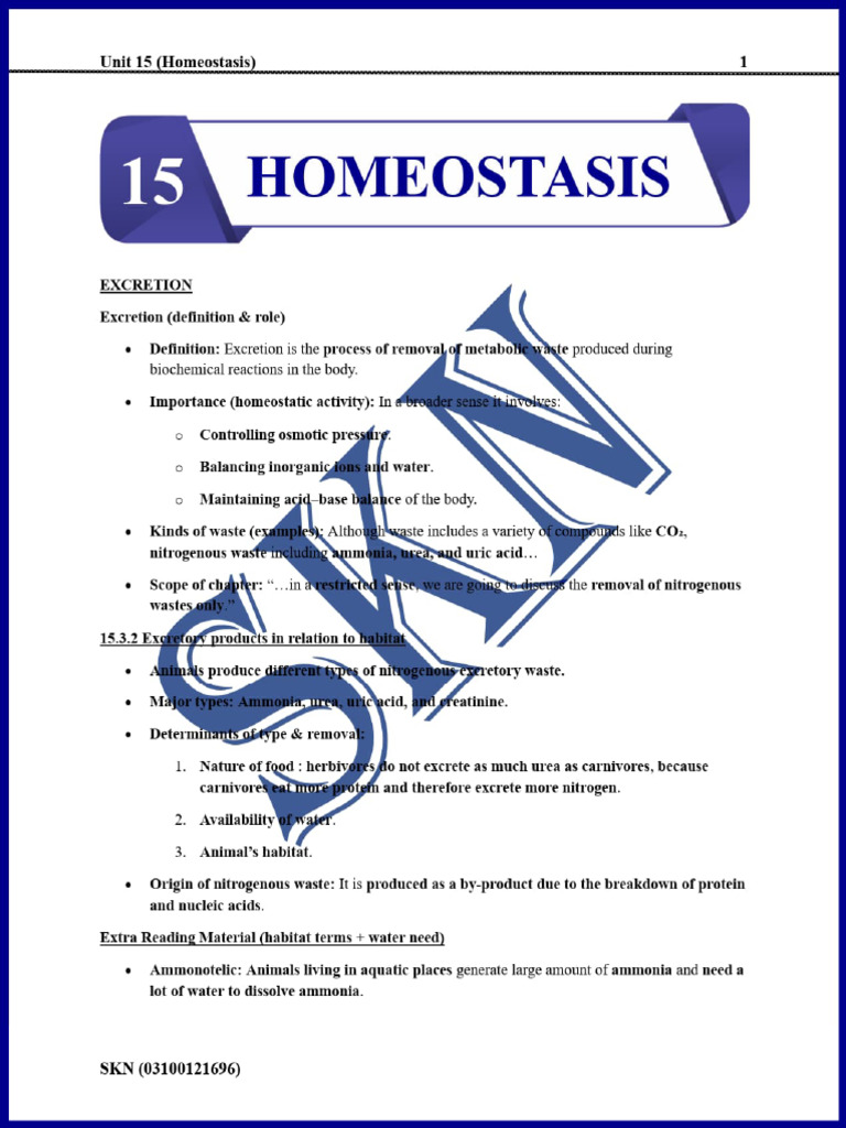 Homeostasis | PDF
