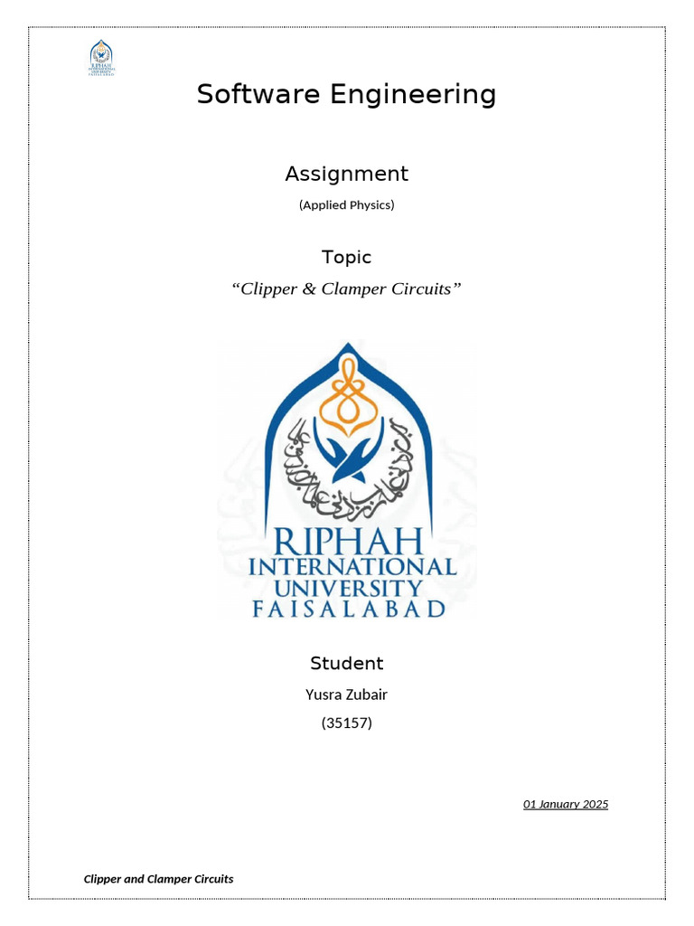 Clipper and Clamper Circuits Overview | PDF | Electromagnetism ...