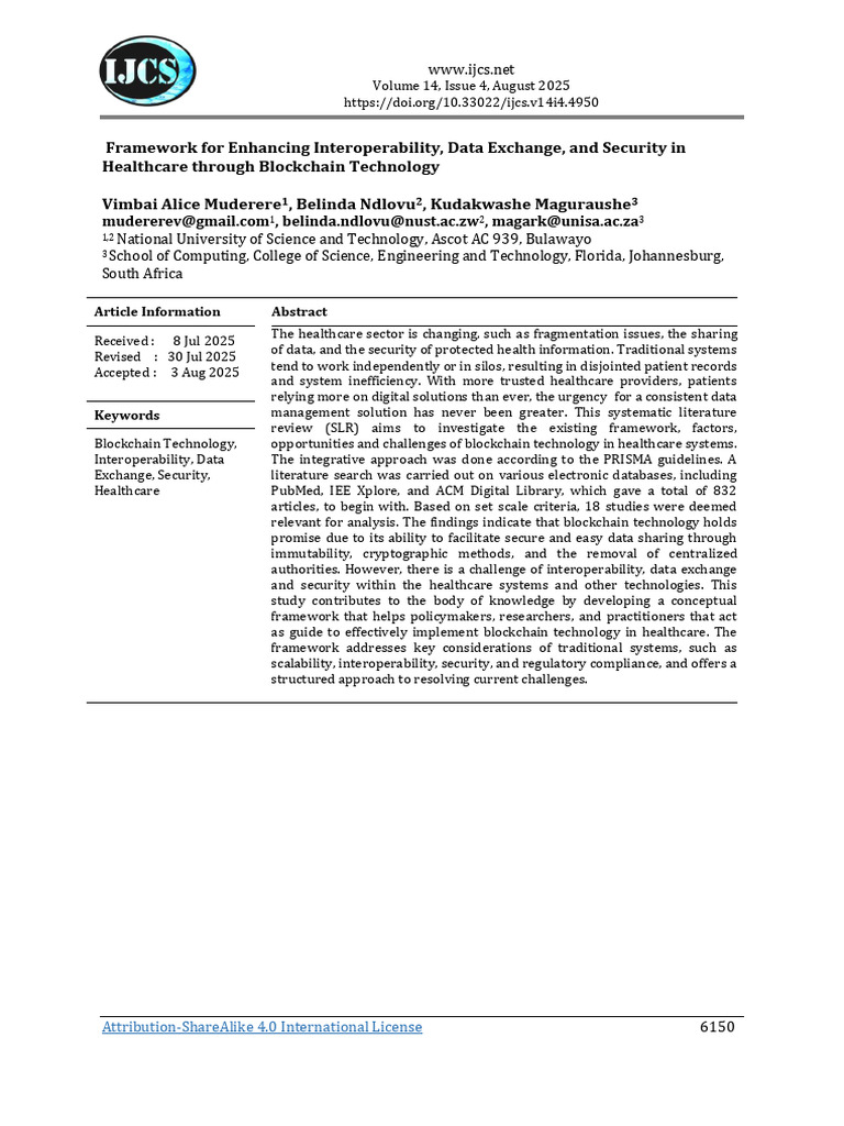 Blockchain for Healthcare Security & Data Exchange | PDF | Electronic ...