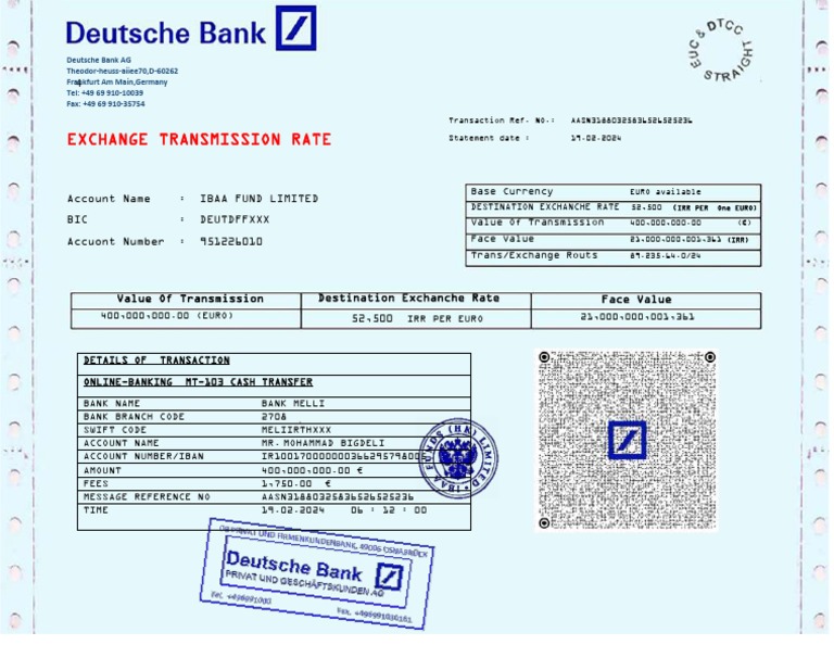 IBAA Fund Limited Deutsche Bank Statement | PDF