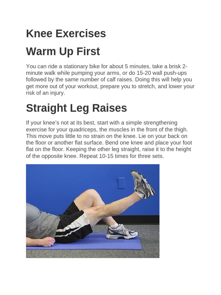 Effective Knee Strengthening Exercises | PDF | Knee | Foot