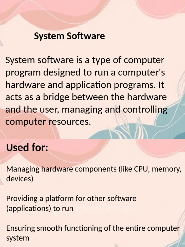 Overview of System Software Functions | PDF