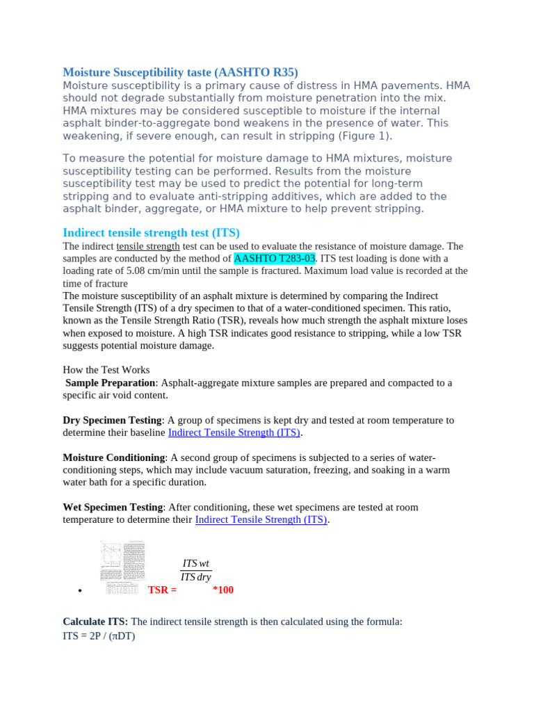 Moisture Susceptibility in HMA Testing | PDF | Road Surface | Materials ...