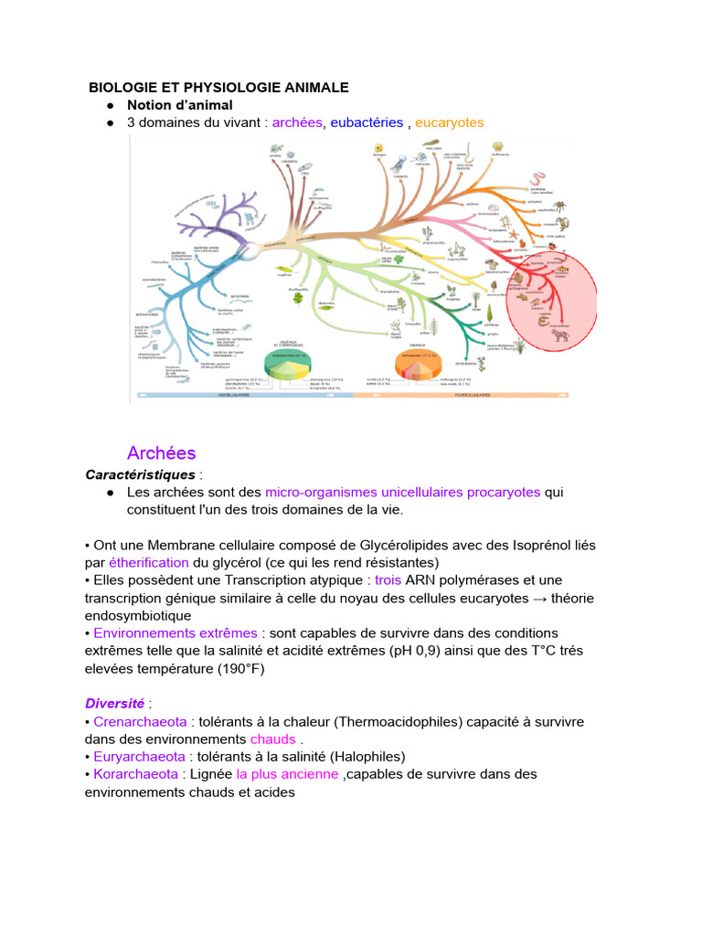 Biologie et physiologie animale | PDF | Archaea | Amphibiens
