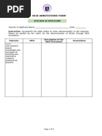 NCOI Annotation Form for Teacher VI | PDF | Teachers | Learning