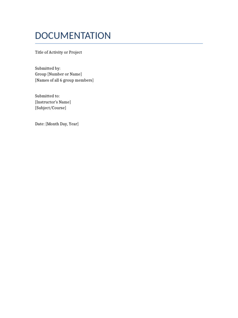 Simple Documentation Template | PDF