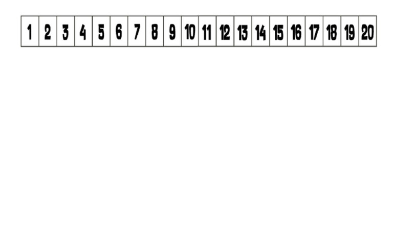 Recta Numérica Hasta 20 | PDF