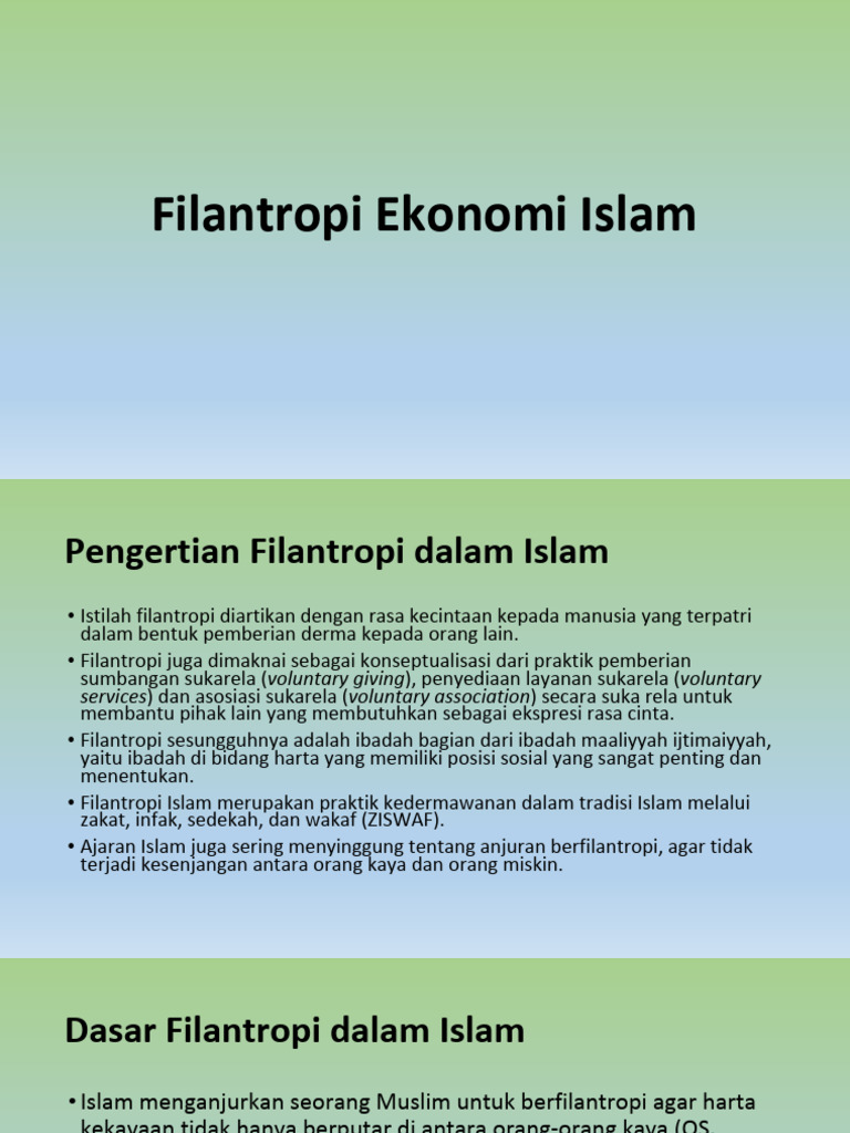Pengertian Filantropi dalam Islam | PDF
