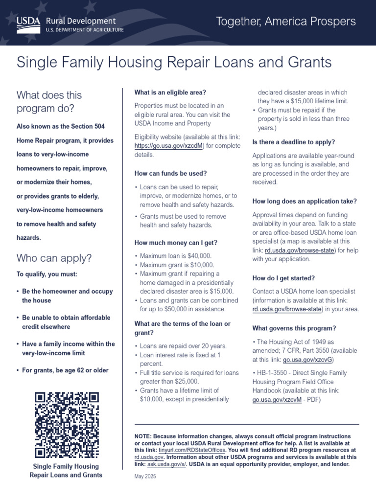 Single Family Housing Repair Loans and Grants: What Does This Program ...